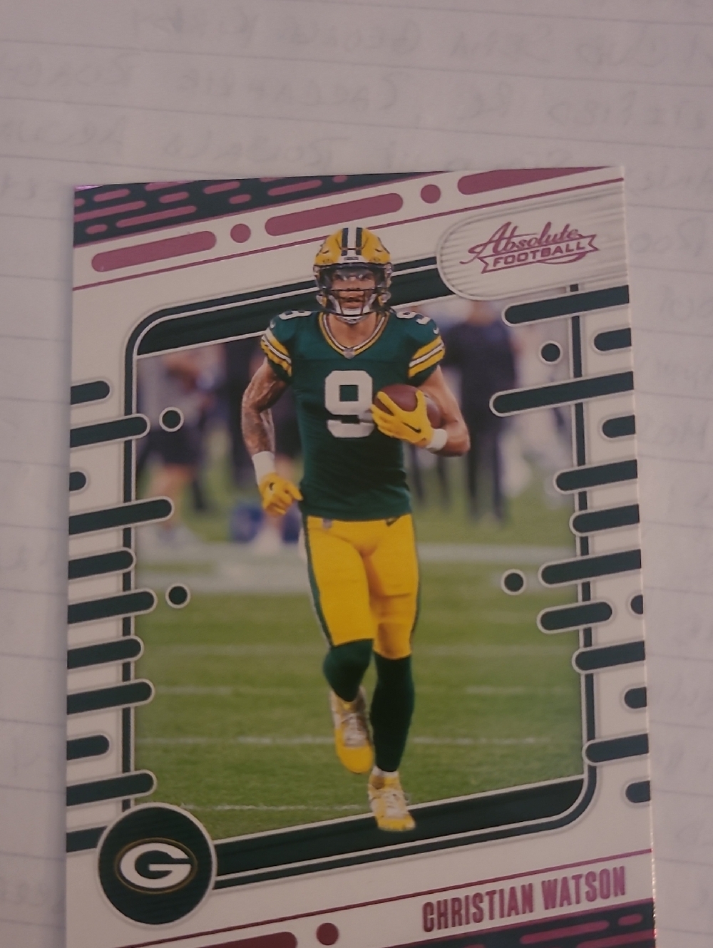 Christian Watson Absolute Football Card - Pinl Parallel